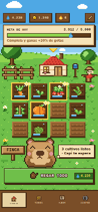 Pantalla de la granja