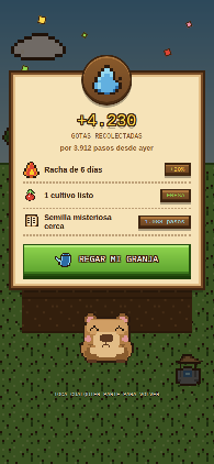 Pantalla de recolecta